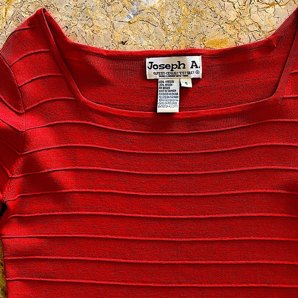 🍁🌺EUCJoseph A beautiful burntOrange. Is that SILK?Square neckline3/4 sleeveS:S - Picture 3 of 7